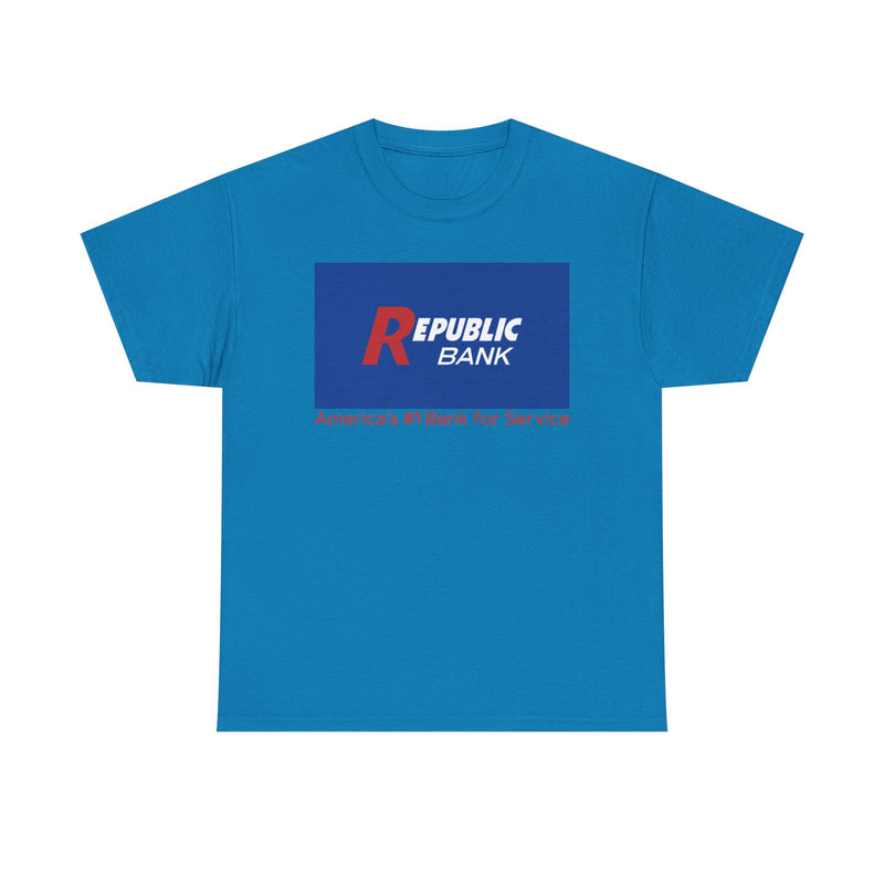 Load image into Gallery viewer, Republic Bank America&#39;s #1 Bank For Service T-Shirt Financial Logo
