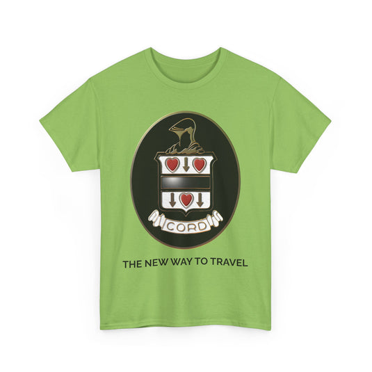 Classic Cord Automobile The New Way to Travel Logo T-shirt