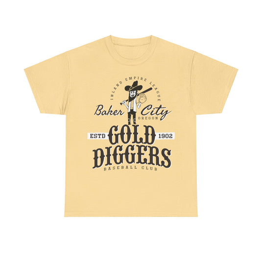 Baker City Gold Diggers Est 1902 Oregon Baseball T-shirt