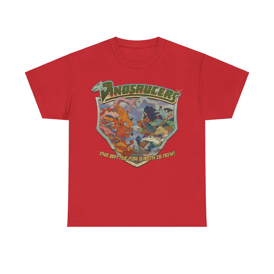 Dinosaucers Battle for Earth 1987 Cartoon Televison Show T-shirt