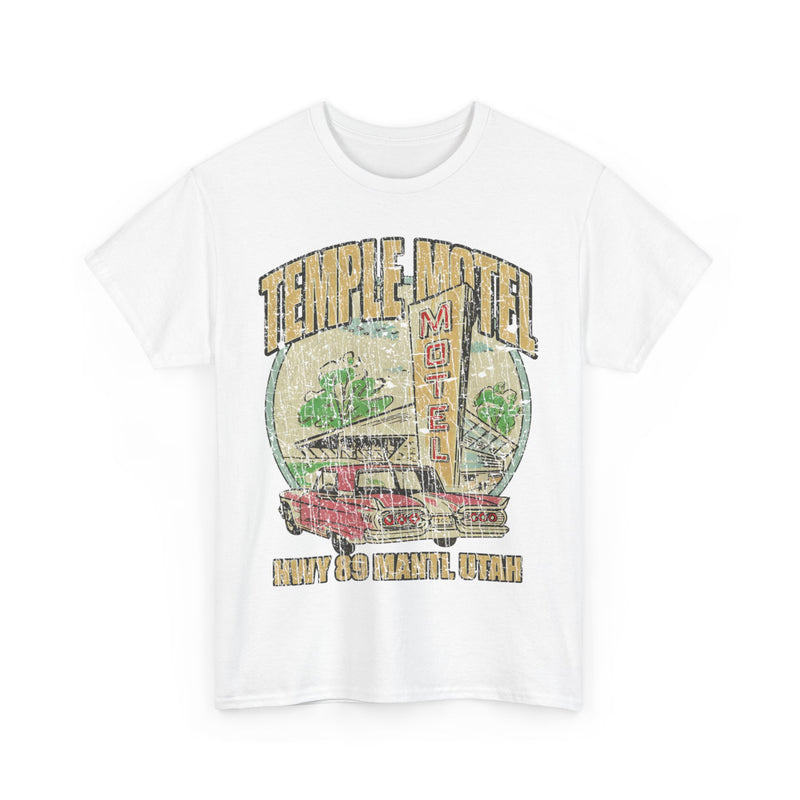 Load image into Gallery viewer, Temple Motel Manti Utah 1959 Hwy 89 T-shirt
