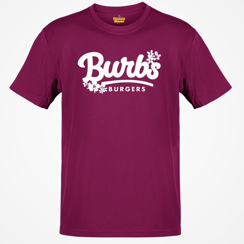 Load image into Gallery viewer, Burbs Burgers T-Shirt - Burger Restaurant Industry Defunct Logo Tee
