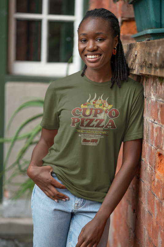 Cup O Pizza St Louis 1979 Restaurant Distressed Print T-shirt
