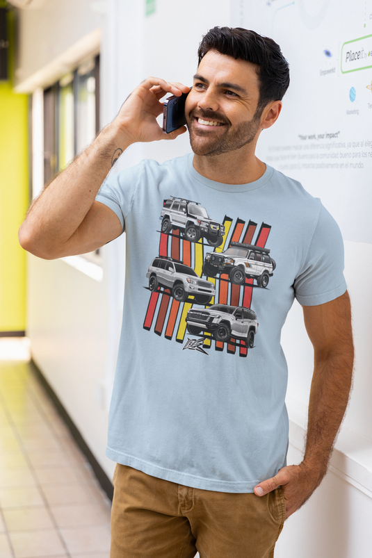 Toyota Land Cruiser Generations Retro TRD Racing Banner Car T-shirt