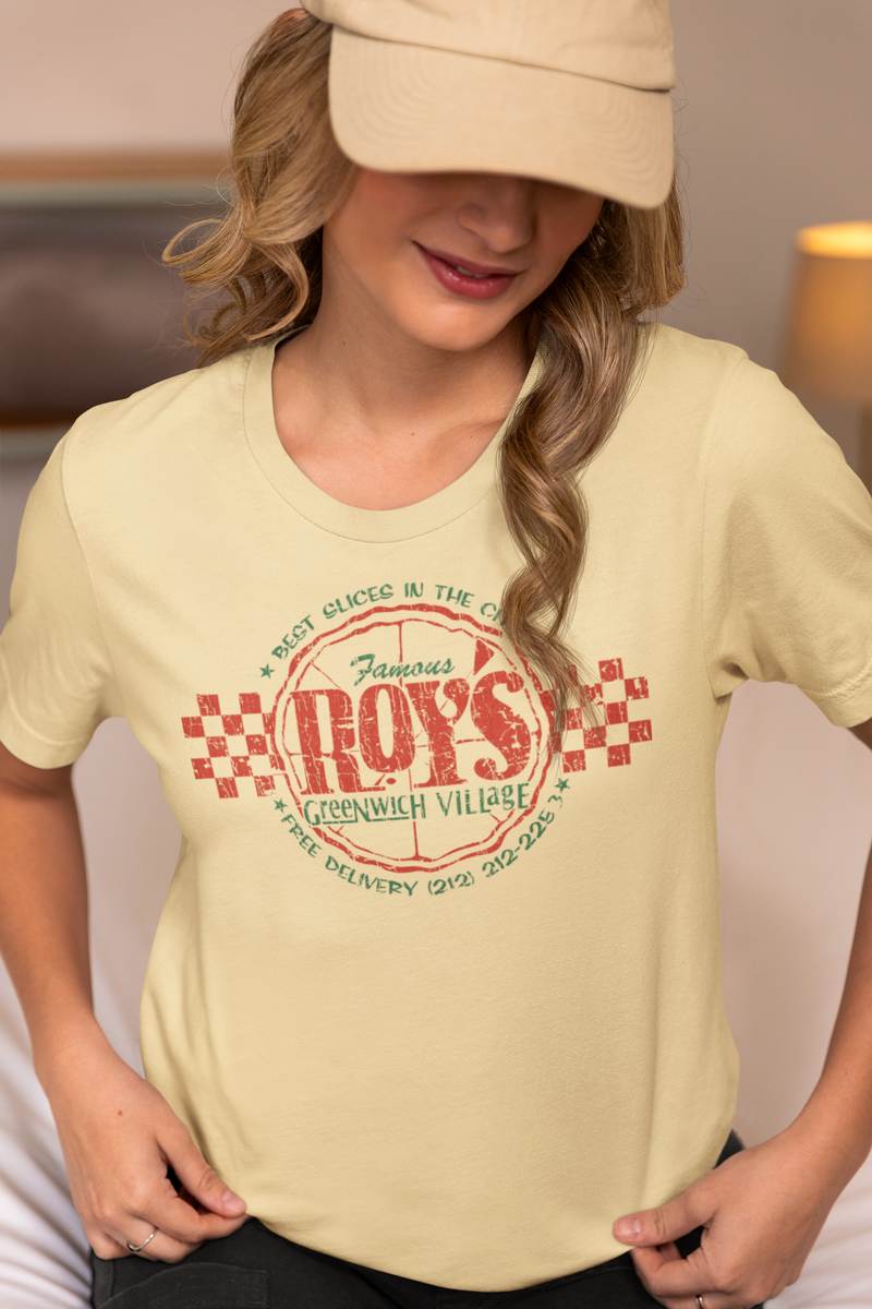 Load image into Gallery viewer, Famous Roys Pizza 1991 Restaurant Distressed Print T-shirt
