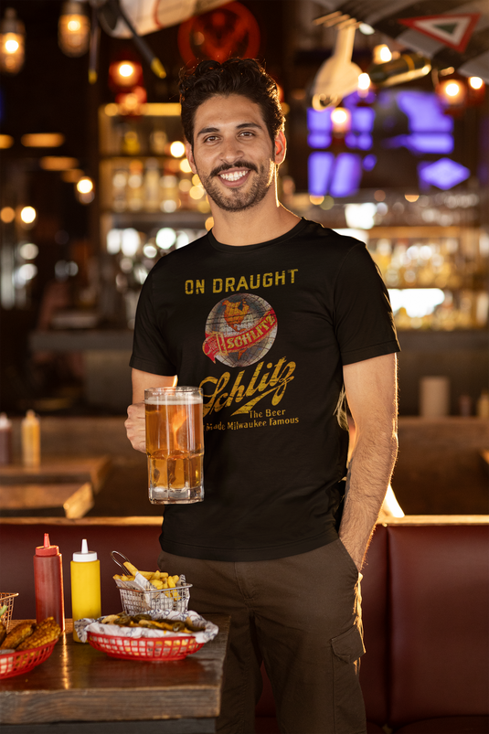 Schlitz Beer Milwaukee on Draught Wisconsin Brewery T-shirt