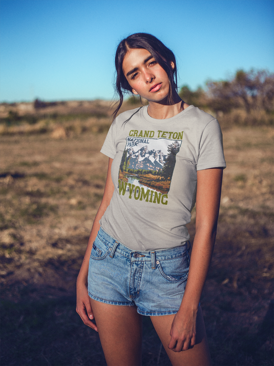 Grand Teton National Park Wyoming Poster Print T-shirt