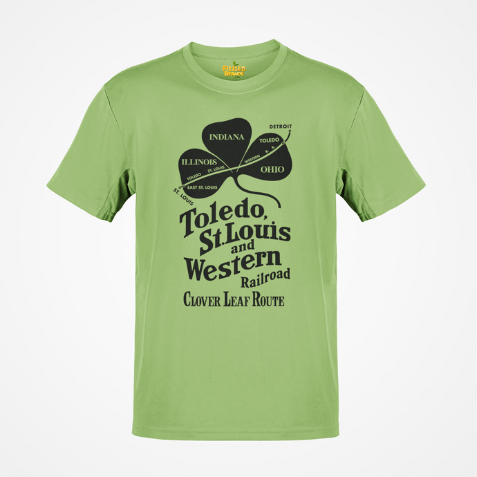Toledo St Louis Western Clover Leaf Route Railroad Logo T-Shirt