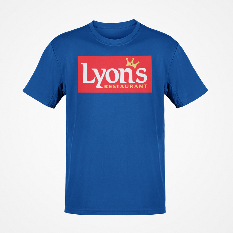 Load image into Gallery viewer, Lyon's Restaurant T-Shirt - Dining Industry Bankrupt Logo Tee

