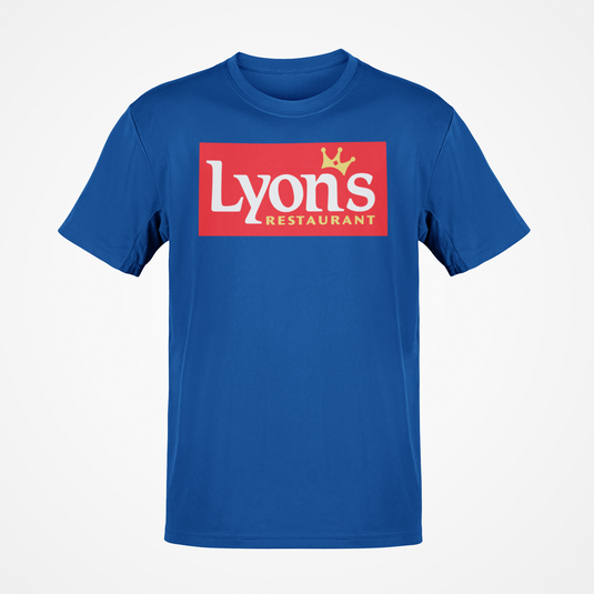 Lyon's Restaurant T-Shirt - Dining Industry Bankrupt Logo Tee