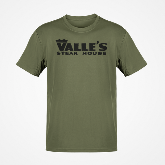 Valle's Steak House T-Shirt - Steakhouse Industry Defunct Logo Tee