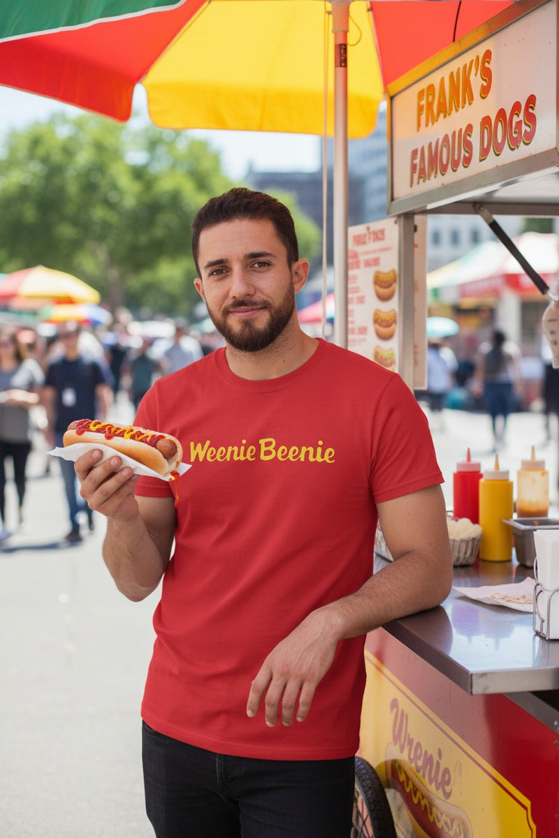 Load image into Gallery viewer, Weenie Beenie T-Shirt - Hot Dog Restaurant Industry Defunct Tee
