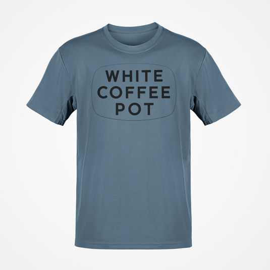 White Coffee Pot T-Shirt - Restaurant Industry Defunct Logo Tee