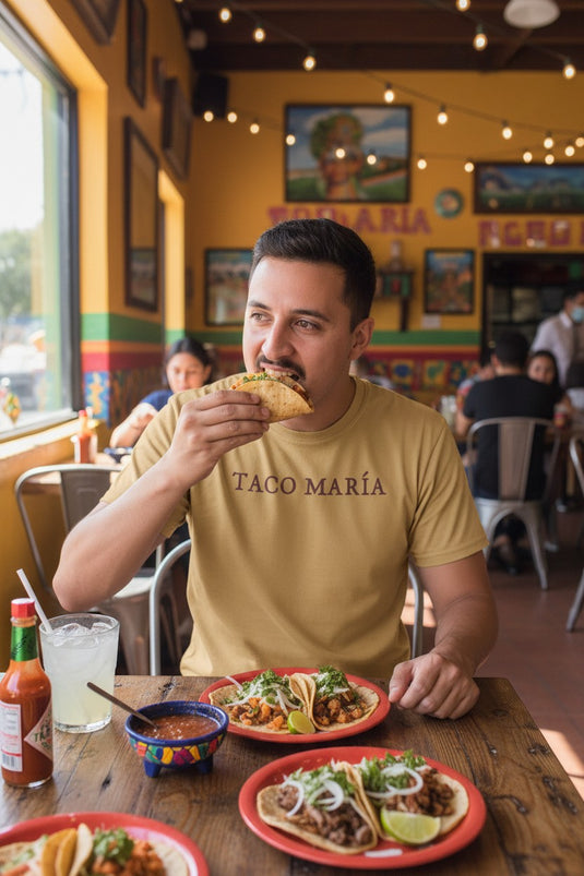 Taco María T-Shirt - Mexican Restaurant Industry Defunct Logo Tee