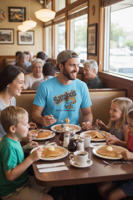 Sambo's T-Shirt - Family Restaurant Industry Bankrupt Logo Tee