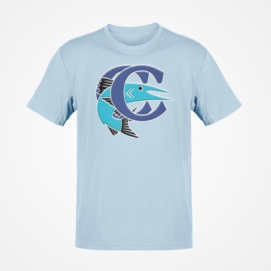 Corpus Christi Barracudas T-Shirt - Baseball 1994-95 Defunct Team Logo Tee