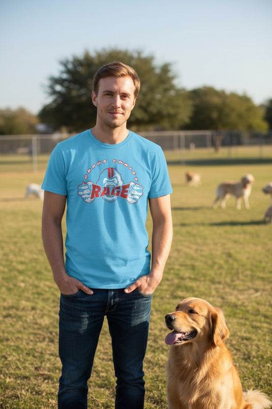 Corpus Christi Rage T-Shirt - Indoor Football 2017 Defunct Team Logo Tee