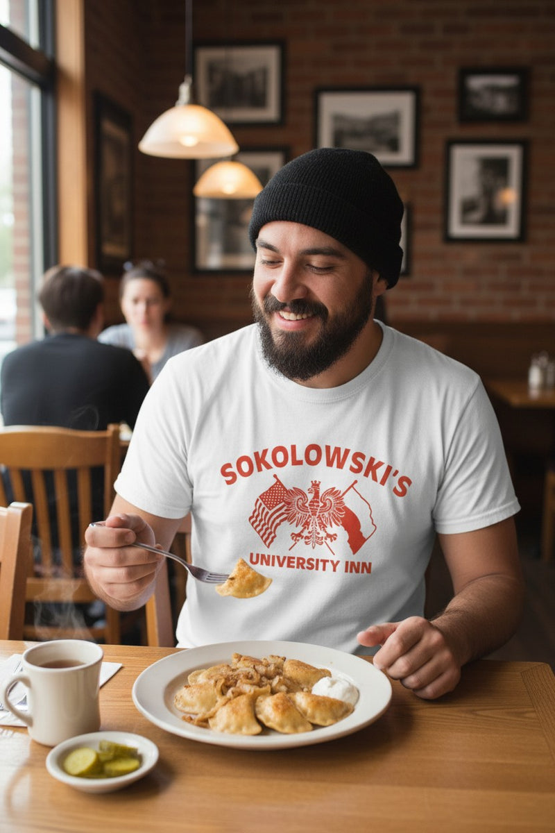 Load image into Gallery viewer, Sokolowski's University Inn T-Shirt - Restaurant Industry Defunct Tee
