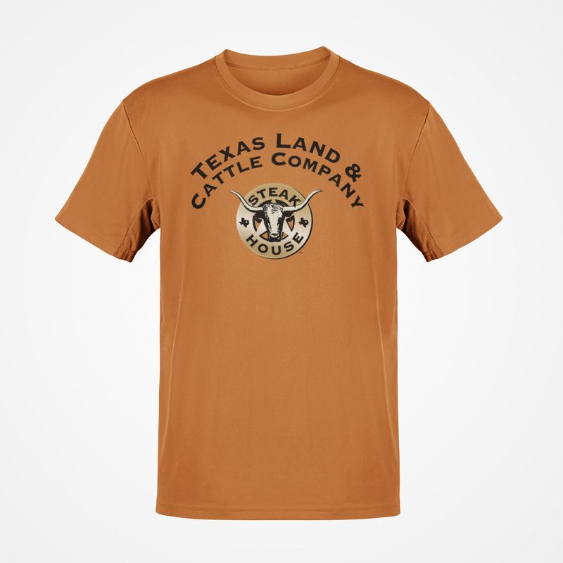 Load image into Gallery viewer, Texas Land and Cattle T-Shirt - Steakhouse Industry Defunct Logo Tee
