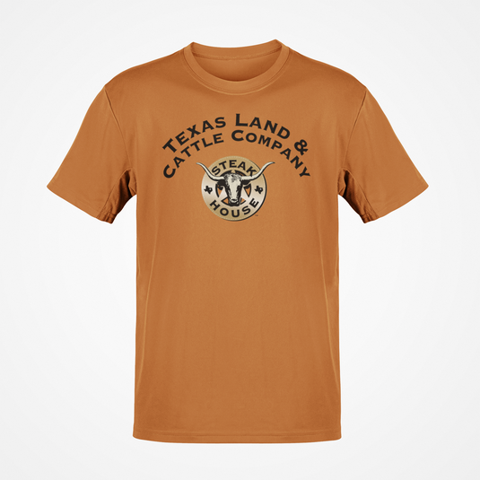 Texas Land and Cattle T-Shirt - Steakhouse Industry Defunct Logo Tee