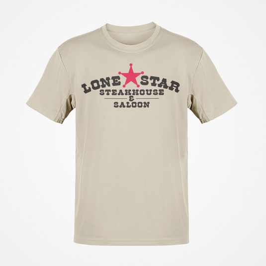 Lone Star Steakhouse T-Shirt - Restaurant Industry Bankrupt Logo Tee