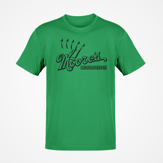 Moore's Delicatessen T-Shirt - Deli Industry Defunct Logo Tee