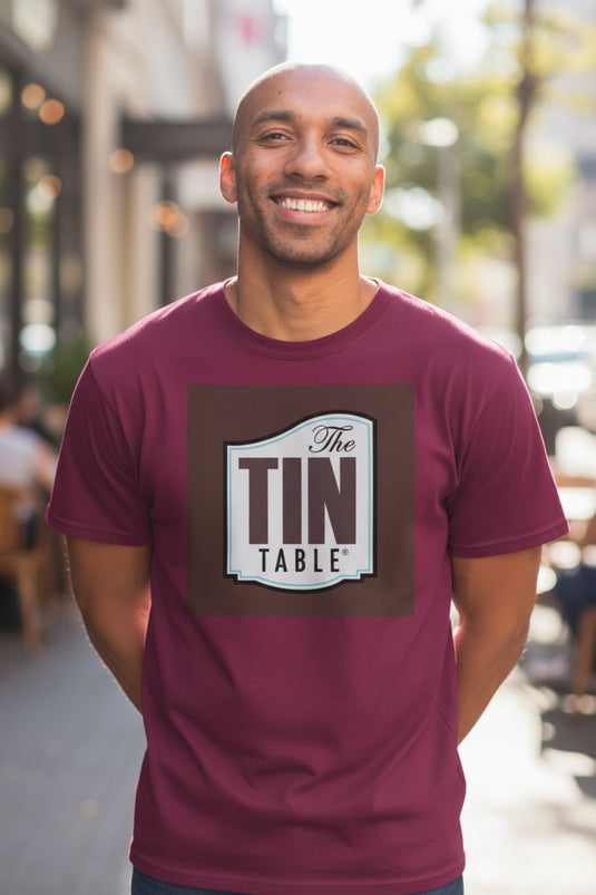 The Tin Table T-Shirt - Restaurant Industry Defunct Logo Tee