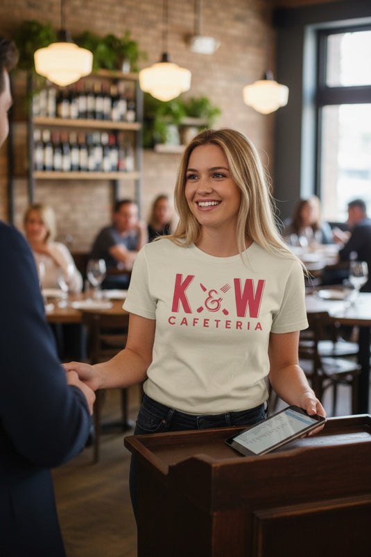 K&W Cafeteria T-Shirt - Restaurant Industry Bankrupt Logo Tee