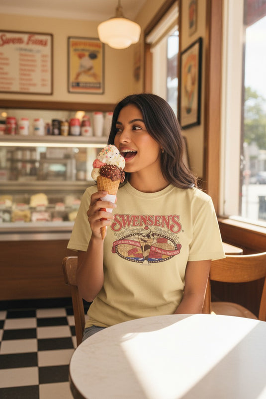 Swensen's Ice Cream T-Shirt - Ice Cream Industry Defunct Logo Tee