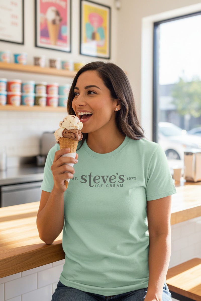 Load image into Gallery viewer, Steve's Ice Cream T-Shirt - Ice Cream Industry Defunct Logo Tee
