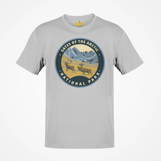 Gates of the Arctic National Park Alaska Round Logo T-shirt