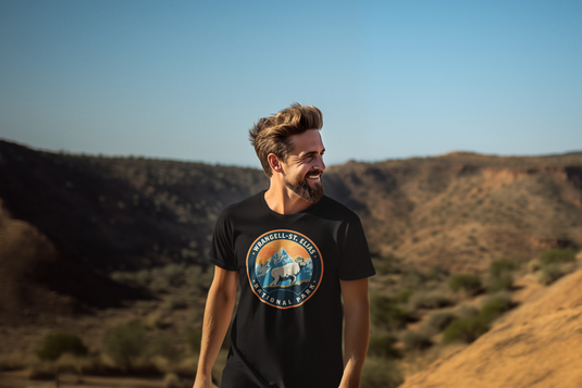 Wrangell-St Elias National Park Alaska Round Logo T-shirt