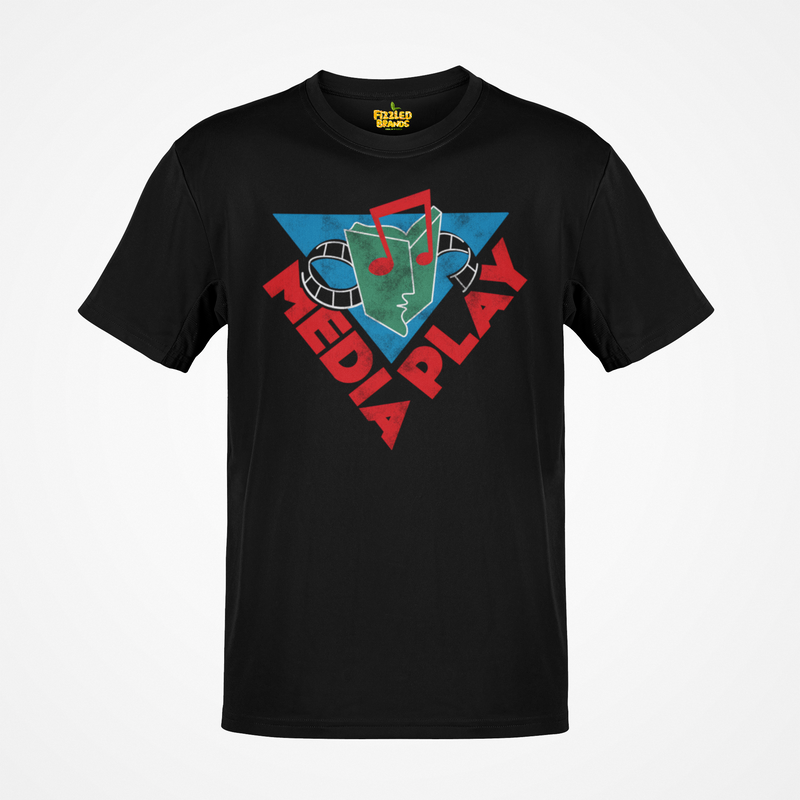 Load image into Gallery viewer, Media Play Record Retail Store Retro Nostalgic T-shirt
