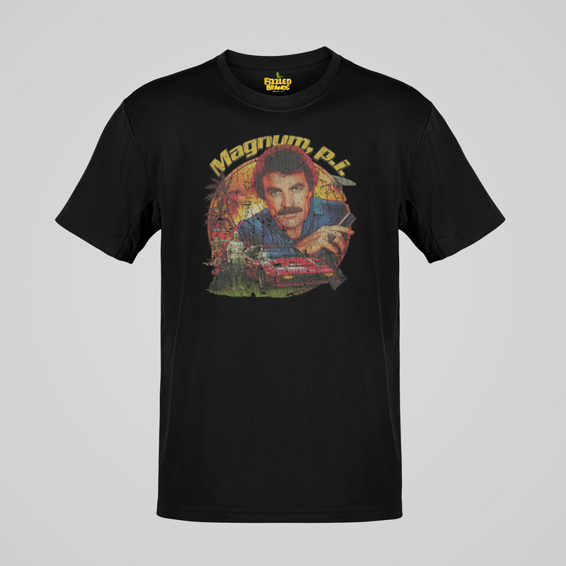 Load image into Gallery viewer, Magnum PI 1980 TV Show Distressed Print T-shirt
