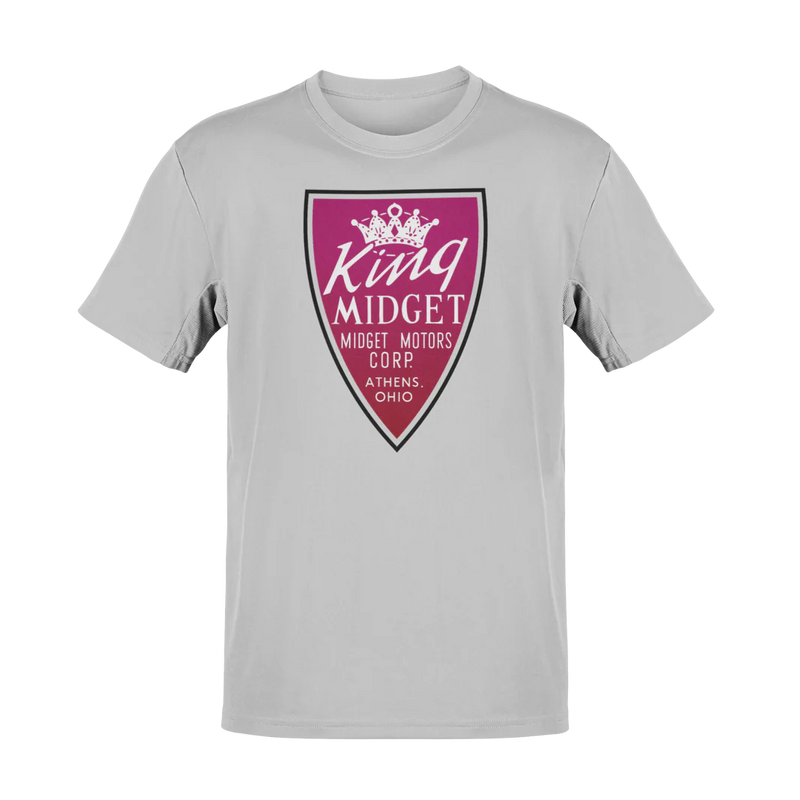 Load image into Gallery viewer, King Midget Motors Corp Athens Ohio Crown Logo Microcar T-shirt

