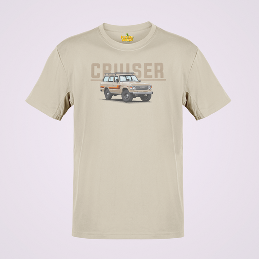 Toyota Land Cruiser 80 Series with Retro TRD Racing Stripes Car T-shirt