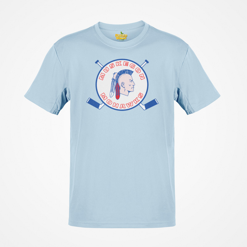 Load image into Gallery viewer, Muskegon Mohawks Logo Nostalgic Hockey T-shirt
