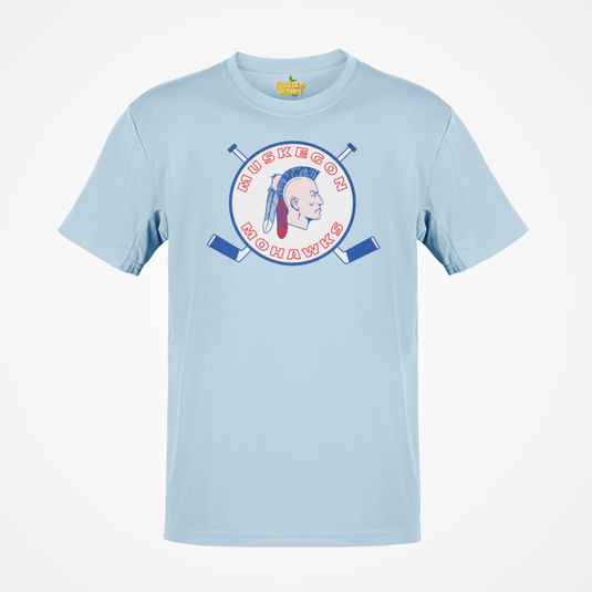 Muskegon Mohawks Logo Nostalgic Hockey T-shirt
