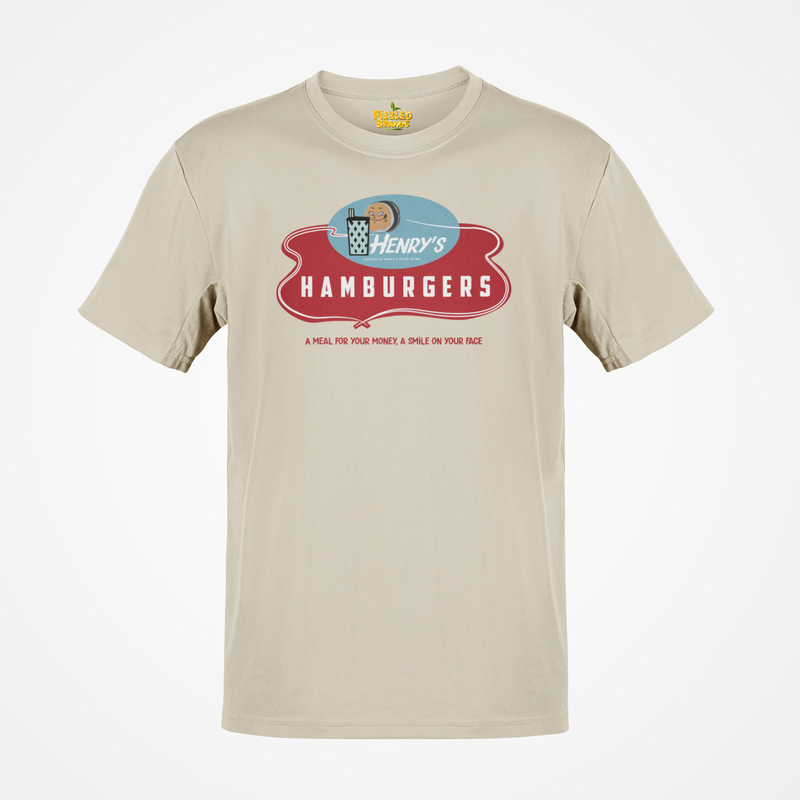 Load image into Gallery viewer, Henry's Hamburgers Vintage Drive-In Chain Restaurant Logo T-Shirt
