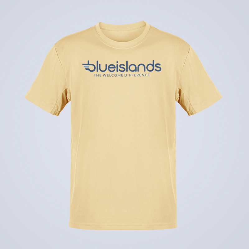 Load image into Gallery viewer, Blue Islands The Welcome Difference T-Shirt - Channel Islands Aviation
