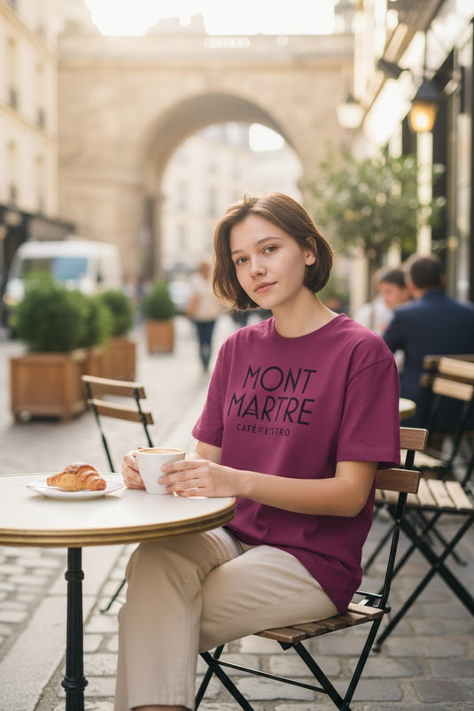 Café Montmartre T-Shirt - French Restaurant Industry Defunct Logo Tee