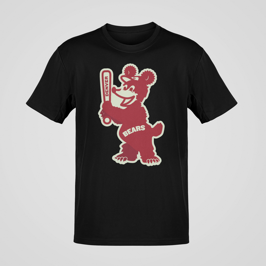 Denver Bears Mascot Logo Baseball Nostalgic Retro T-shirt