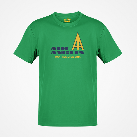 Air Anglia Your Regional Link Vintage Airline Logo British Aviation T-shirt