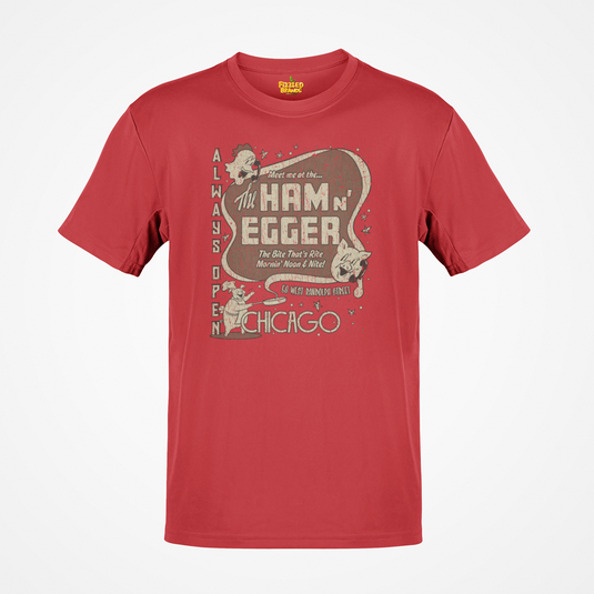 Ham n Egger Chicago 1943 Restaurant Distressed Print T-shirt