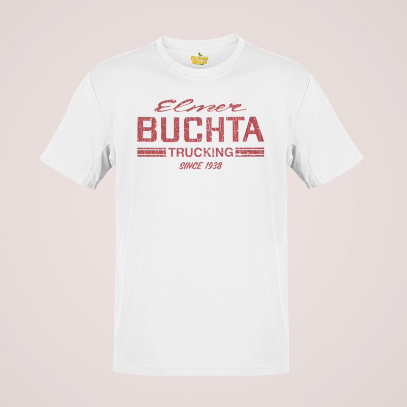 Load image into Gallery viewer, Elmer Buchta Trucking 1938 Distressed Print T-shirt
