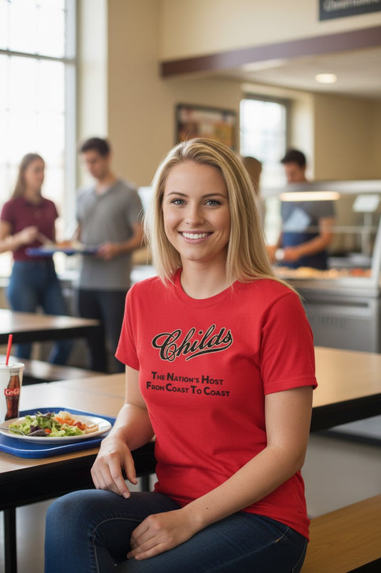 Childs Restaurants T-Shirt - American Casual Dining Industry Defunct Logo Tee