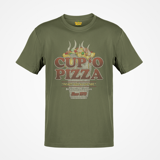 Cup O Pizza St Louis 1979 Restaurant Distressed Print T-shirt