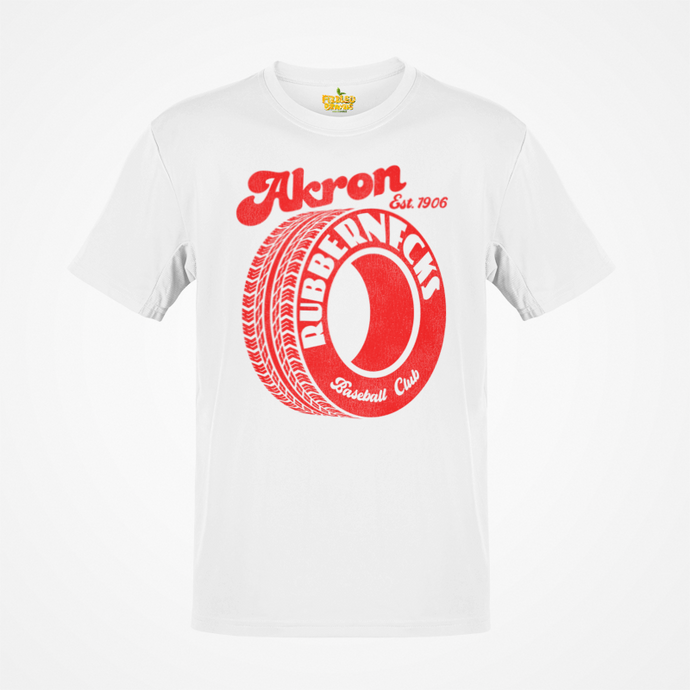 Akron Rubbernecks Nostalgic Retro Baseball T-shirt