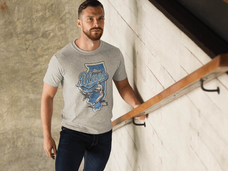 Load image into Gallery viewer, Alton Blues Nostalgic Retro Baseball T-shirt
