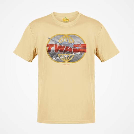 TWA Transworld Airline Up Up and Away Nostalgic Retro Logo T-shirt